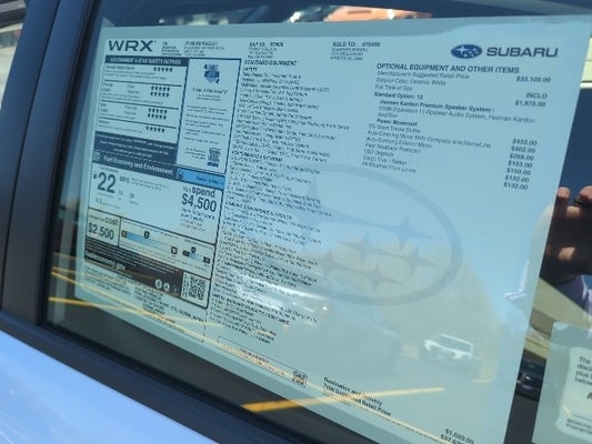2023 Subaru WRX Premium in Mequon, WI - Sommer's Automotive